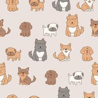 Dog Seamless Pattern Background for Print Fabric Surface Fashion Wrapping vector
