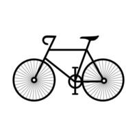 Bicycle Silhouette Icon, Outline and Graphic Design. vector