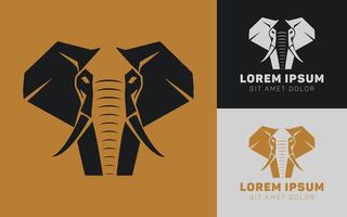 Minimalist Elephant Icon with Bold Design vector