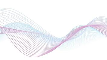 Abstract Wavy Lines Background. Futuristic Digital Art vector