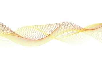 Flowing Digital Waves with Soft Gradient on White Background vector