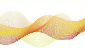Abstract Wavy Lines in Warm Orange and Yellow Gradient vector