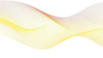 Abstract Wavy Lines Background in Warm Yellow and Red Tones vector