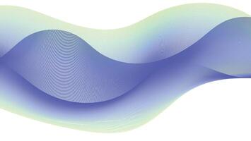 Abstract Wavy Lines with Bold Blue and Green Gradient vector