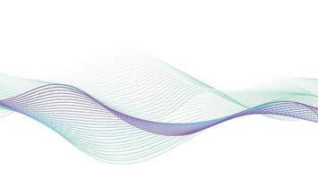 Digital Wireframe Waves in Purple and Cyan Gradient vector