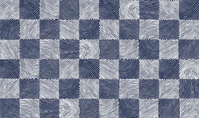 Crafted hand drawn brush line abstract check pattern, Japanese wood carving, sculpting textured surface background, simple squares graphic for textile, carpet, wrapping paper