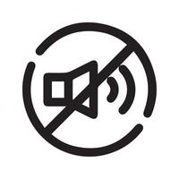 No sound icon in a minimalist style vector