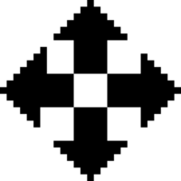 Pixel arrow. Four-way arrows. Controller buttons png