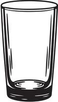 Empty Glass on white background vector