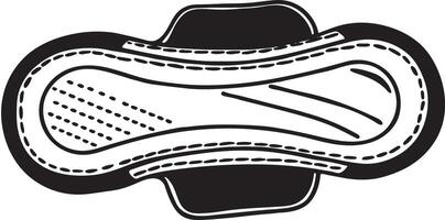 Napkin line art illustration black lines on white background vector