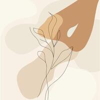 abstract illustration of a plant with a leaf vector