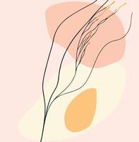 drawing of a plant with leaves on it vector