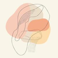 abstract line drawing with shapes vector