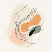 abstract lines with shapes background vector