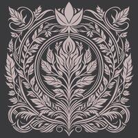 hand draw abstract flowers border pattern vector
