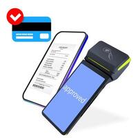 Realistic POS Terminal card payment terminal vector