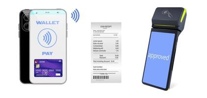 POS Terminal Wi-Fi Machine vector