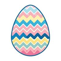 an easter egg with a colorful pattern on it vector