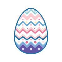 an easter egg with a colorful pattern vector