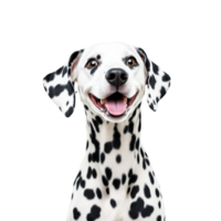 A dalmatian dog is smiling and looking up png