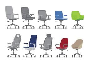 type of office chairs for business illustration as background or design elements vector