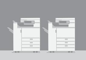 office copier machines for business purposee on grey background vector