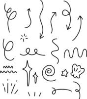 doodles and arrow line for templates. vector