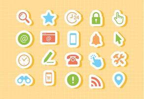 Playful user interface and multimedia icons for kids education app website fun colorful cartoon icons for navigation email security camera search bookmark gps multimedia and e-learning teachers vector
