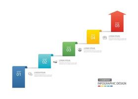 5 data infographics tab index layout template. Illustration business abstract background. vector