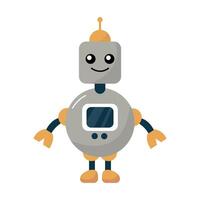 Cartoon Robot Character Illustration. New technologies vector