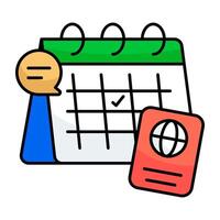 A design icon of travel schedule vector