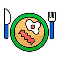 Conceptual design icon of breakfast vector