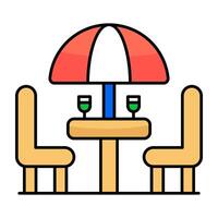 A design icon of patio vector
