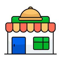 A colored design icon of restaurant vector