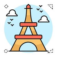 Modern design icon of Eiffel towers vector