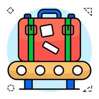 Modern Flat Circular icon of luggage carousel vector