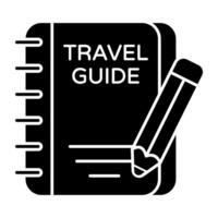 A creative design icon of guidebook vector
