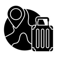 Premium Soild design icon of global location vector