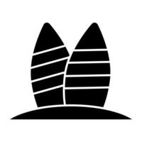 Modern Soild design icon of surfboard vector