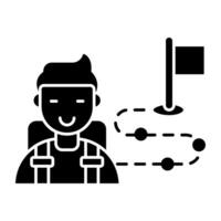 Creative Soild design icon of tourist vector