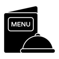 An Soild design of menu book vector