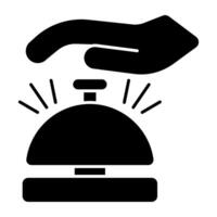 Soild design icon of hotel bell vector