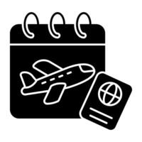 A Soild unique design of flight schedule vector