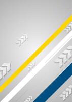 Tech minimal background with arrows and stripes vector