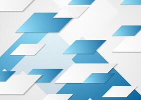 Abstract tech corporate blue background vector