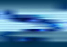 Tech blue blurred stripes abstract background vector