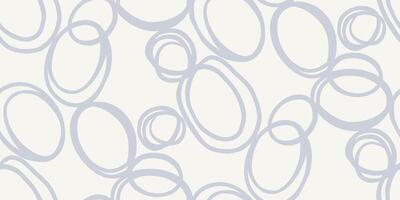Minimalistic seamless pattern with pastel hand drawn circular lines on a soft light background. Perfect for modern design projects, branding, packaging, fabric prints, and digital art. vector
