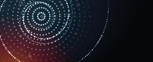 abstract background with circles and dots vector