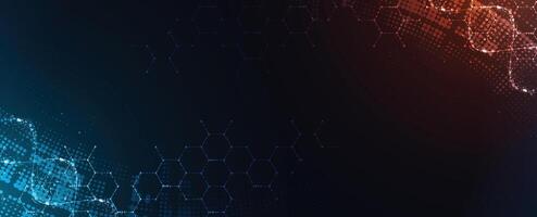 abstract background with blue and orange lines vector