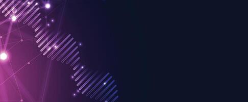 abstract dna background with connected lines and dots vector